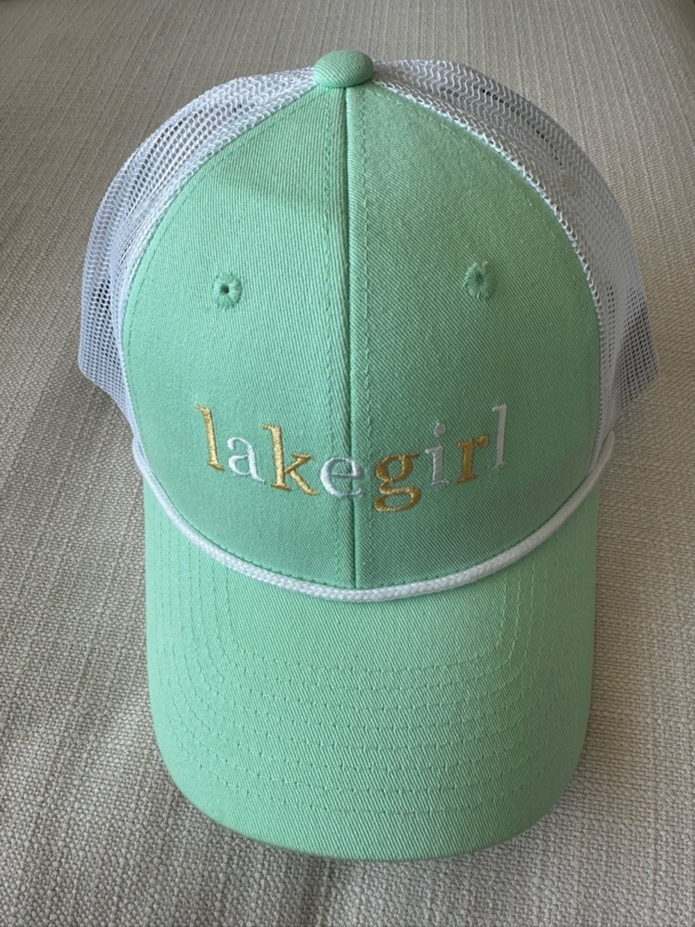 Lakegirl Mint & White Trucker Hat